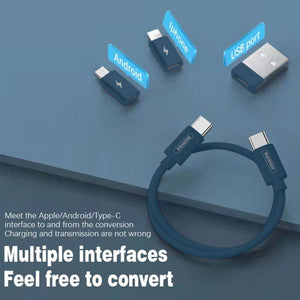 (5 In 1 ) Data Cable Set All Solutions In One / Data Cable Set 60w Fast Charging (random Colors)