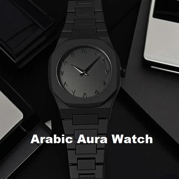 Black Aura Arabic watch - Timeless identity.