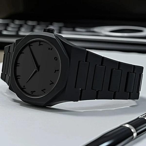 Black Aura Arabic watch - Timeless identity.