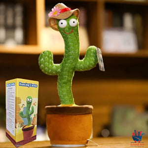 Interactive Dancing Cactus Toy – Singing, Talking, Voice Recording Plush With Usb Rechargeable Function – Fun Educational Gift For Babies And Kids (ages 6 Months & Up) – Rechargeable & With Box
